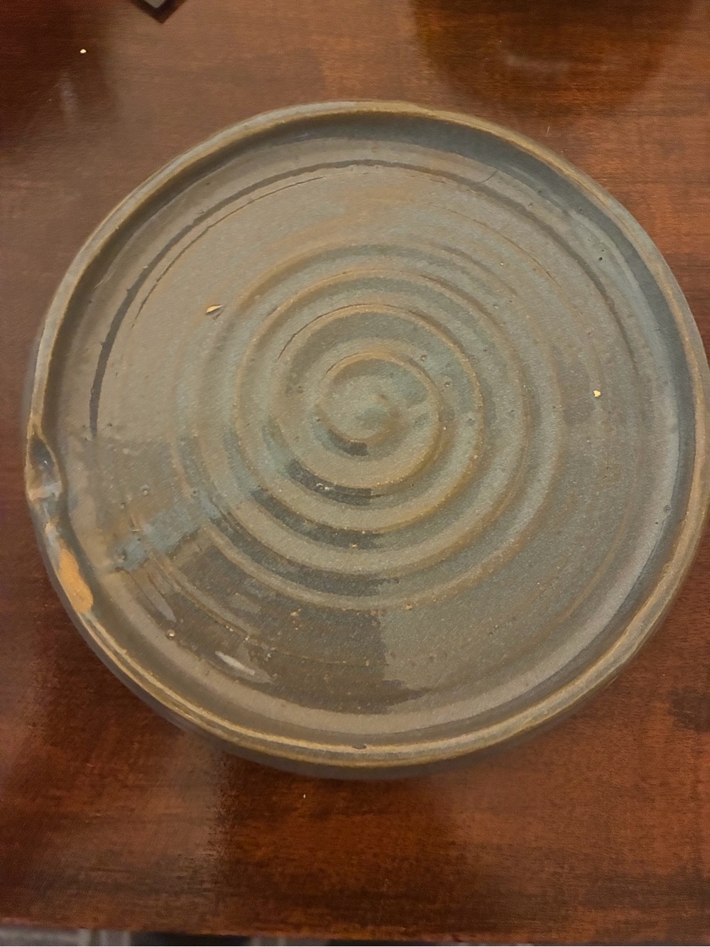 Handmade pottery spoon rest